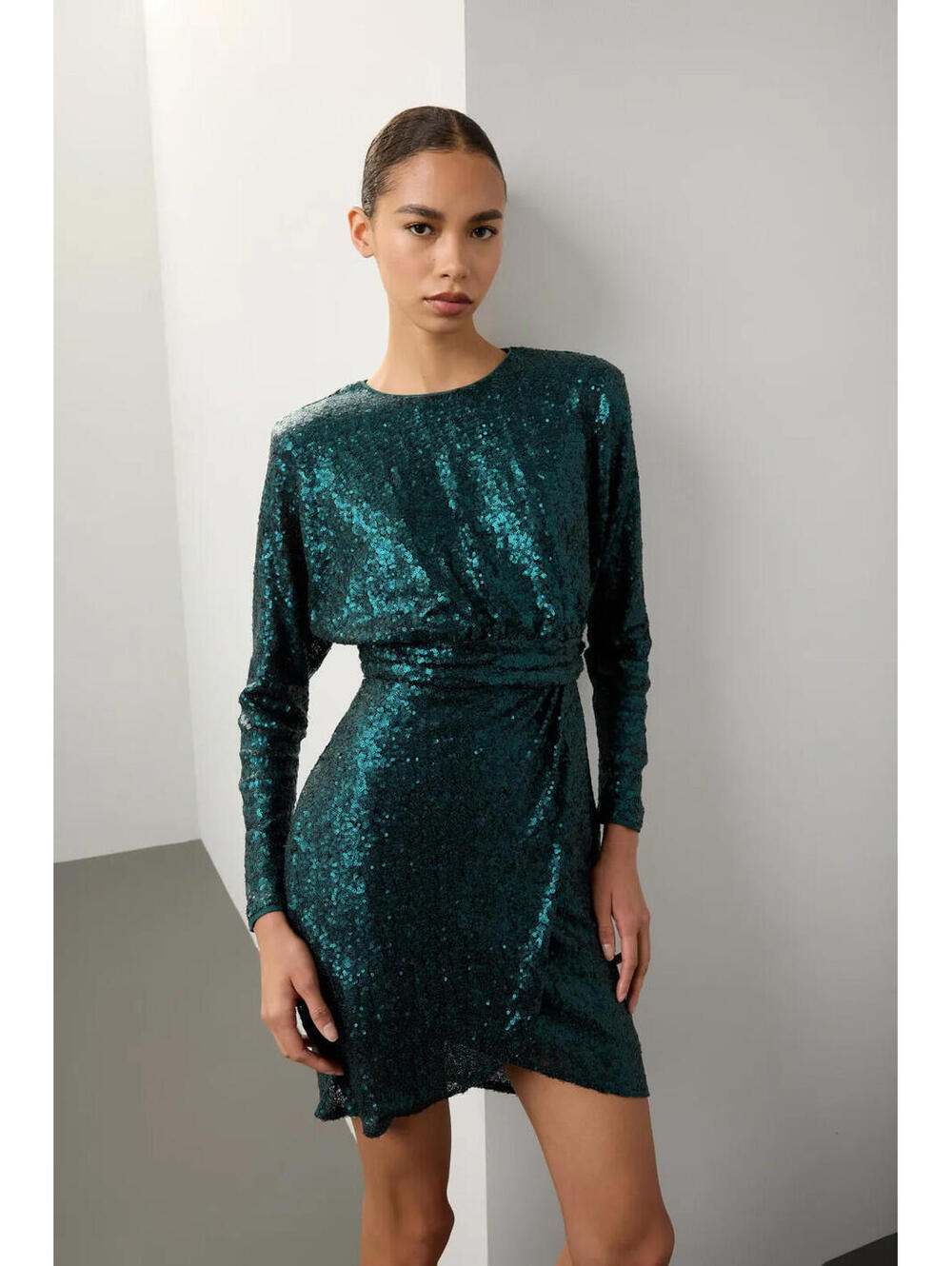 Donna Morgan Green Sequin Dress Size 2